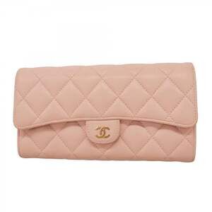CHANEL Pink Caviar Leather Wallet